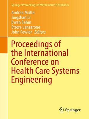 cover image of Proceedings of the International Conference on Health Care Systems Engineering